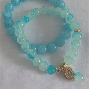 Beautiful shades of blue bracelets